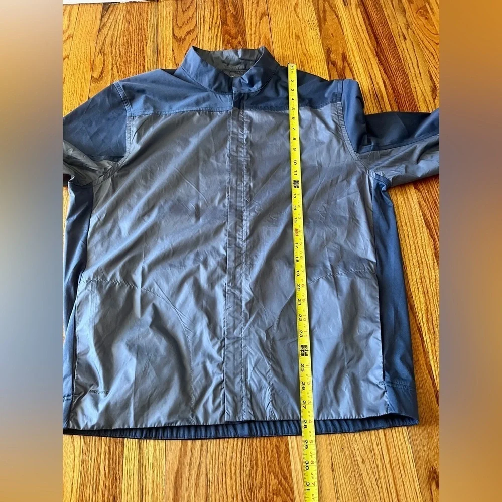 Nike Shield Size Large Windbreaker Jacket - Blue